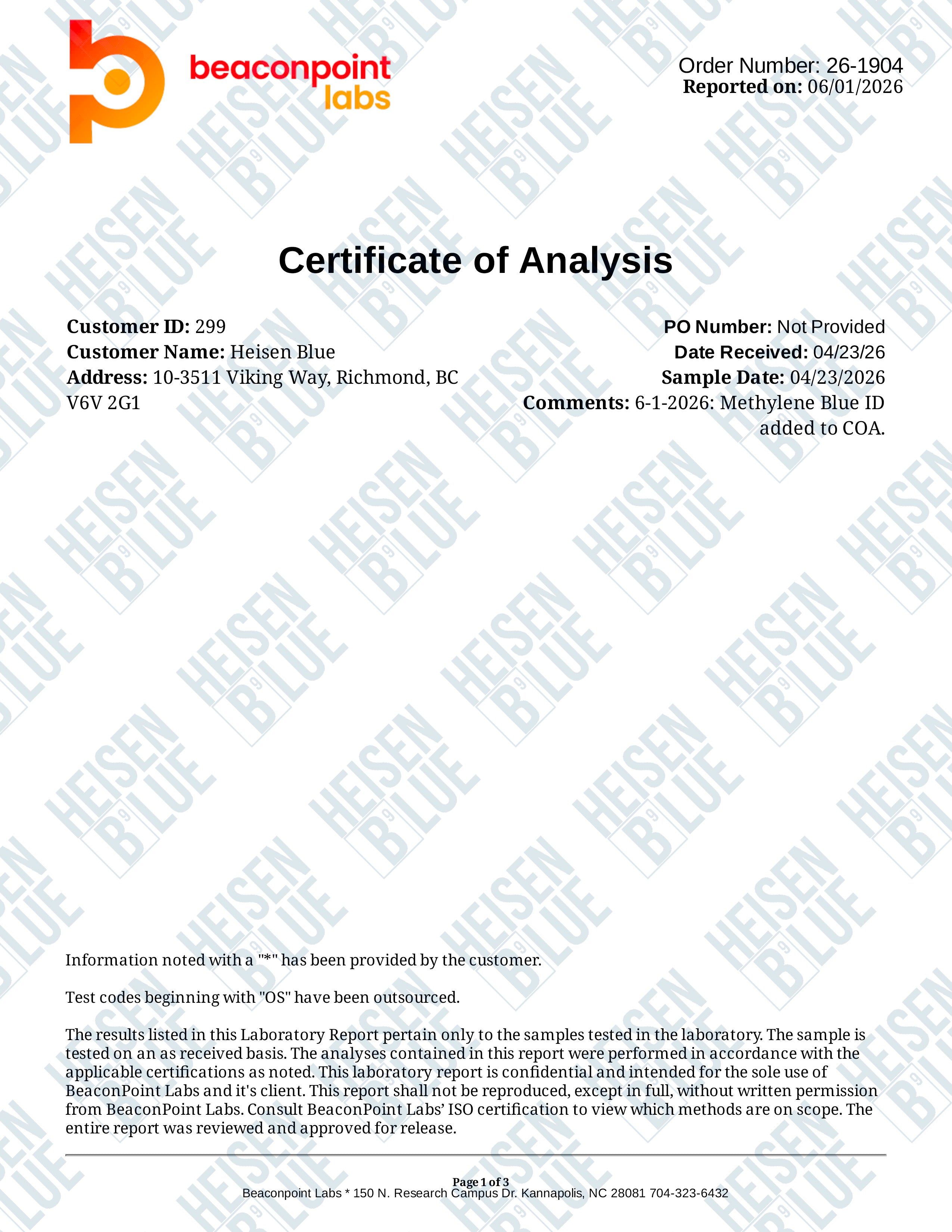 Methylene Blue 2% Solution - 120ml - Large