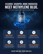 Heisen Blue methylene blue benefits including mood support, sharper focus, memory boost and cellular energy